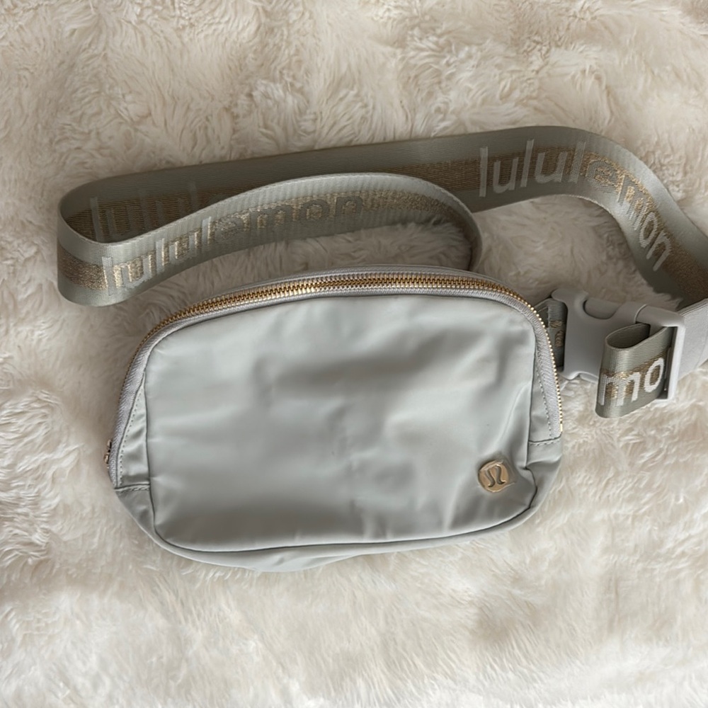 Lululemon Gray/gold Belt Bag